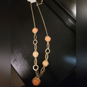 Elegant Gold and Orange Necklace